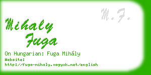 mihaly fuga business card